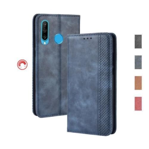 Huawei P30 Lite Fodral, Plånboksfodral Magnetlås Stativ