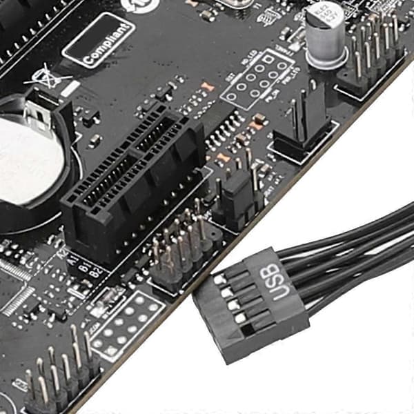 24AWG Computer 9-bens han til hun forbindelse fladkabel USB 9-bens forlængelse[NX] 20cm