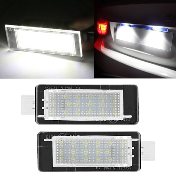 2 stk. fejlfri bilnummerplade LED-lys Passer til Dacia Duster 2010-2015