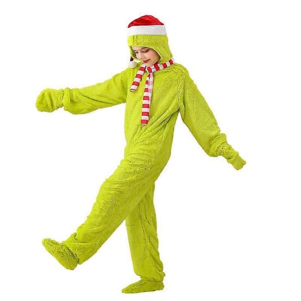 Grinchens Julkostym Barn Cosplay Fest Maskeradklänning Julkostym 120