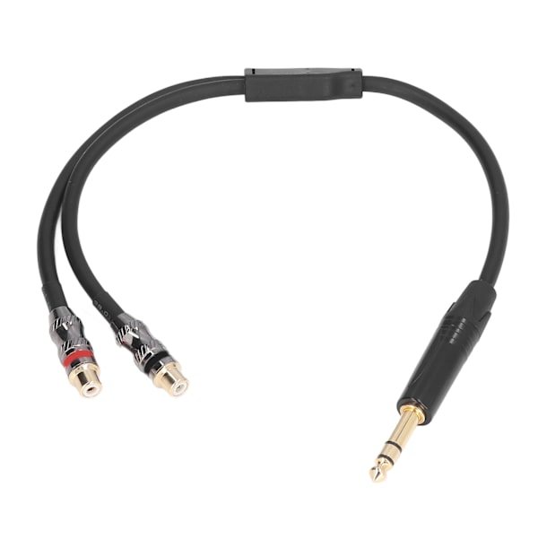 Dobbel RCA til 6,35 mm kabel 1/4 tommers hann stereo til 2RCA hunn Y splitteradapter for Studio Live Performance 1,0 fot