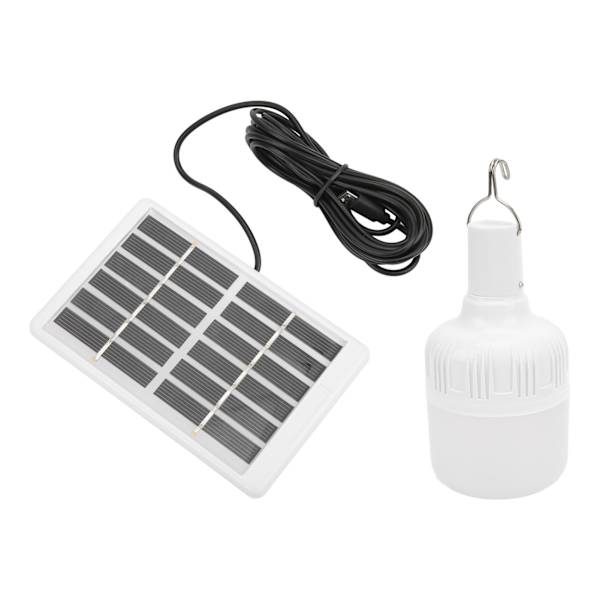Solcellslampa Bärbar Uppladdningsbar LED Solenergilampa 2000mAh 6V för Camping Tält Hushåll