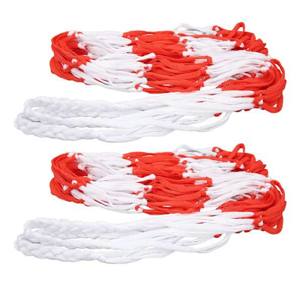 2 stk Store Sportsballnett i Nylon, Rød og Hvit, for Basketball, Volleyball, Baseball