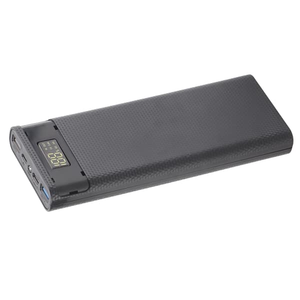 Hurtig Opladning Version 8x18650 Power Bank Case USB DIY Kit Shell Batteriholder Opladningsboks Sort