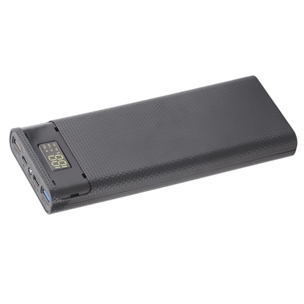 Snabb Laddning Version 8x18650 Power Bank Fodral USB DIY Kit Skal Batterihållare Laddningsbox Svart