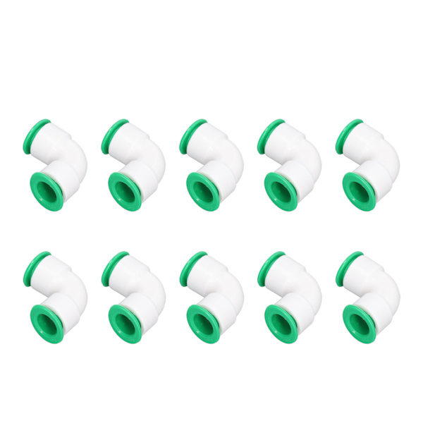 10 kpl kyynärliitäntää PPR-letkujen liitäntään Quick Push Connection Set Kit uima-altaalle 20 mm / 0,79 tuumaa
