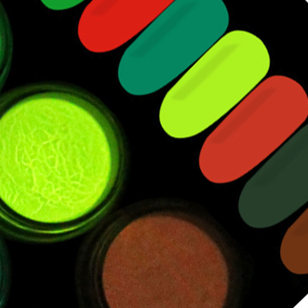 12 färger självlysande nagelpulver Fluorescenspigment Färgglatt glitter Glödande nagelpulverset för manikyr