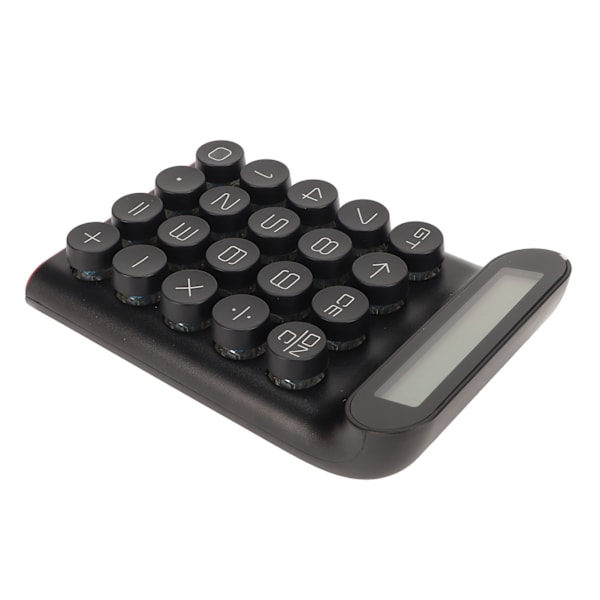 Blå Switch Miniregner 20 Taster Intelligent Avstenging Avtakbar Sklisikker Mekanisk Kalkulator med 10-sifret LCD-skjerm Svart