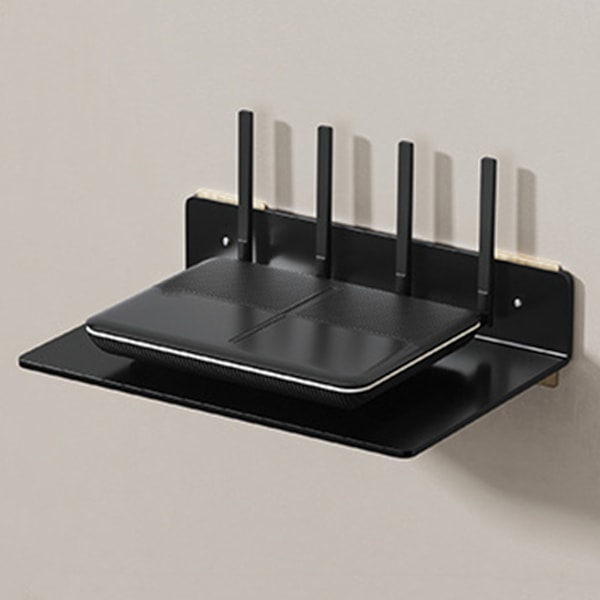 Flytende projektorveggfeste Hylle Sikkerhetskamera Veggmontert hylle TV-bokser Router Flytende hylle Multifunksjonell Veggfeste Svart