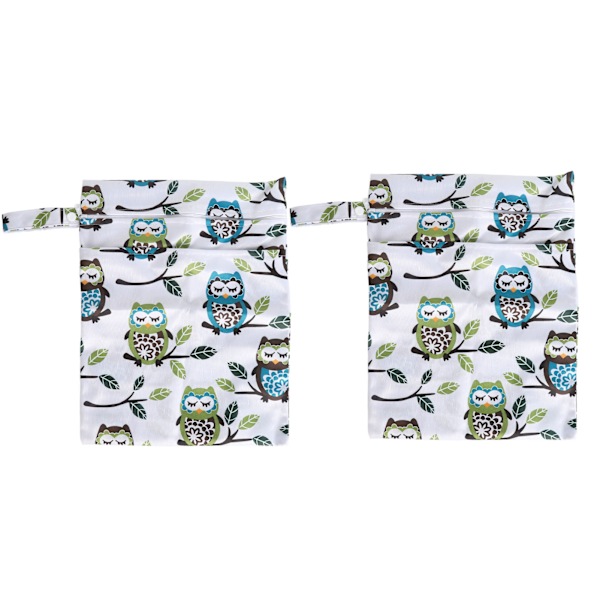 2st Två våttorra påsar med blixtlås Vattentät Tvättbara babyartiklar med stor kapacitet Yoga Gym Bag 11 X 15,7 tum