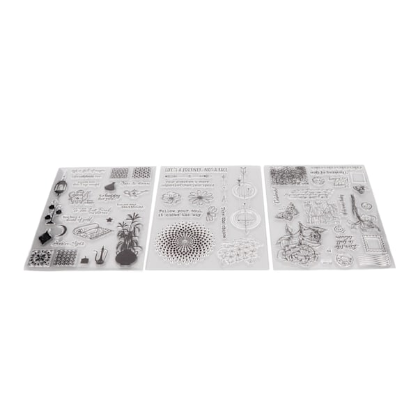 3 st Klar Stämpel DIY Transparent Stämpel Handgjorda Pappershantverk Dekoration för Scrapbook Handbok Album Korttillverkning
