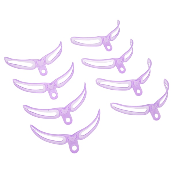 4 set Ögonbrynsstencilverktyg 8 stilar Återanvändbar Bärbar nybörjare ögonbrynsmall med rem