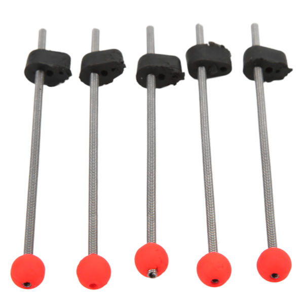 5 STK Mini Vinter Isfiskespø Toppspids Bærbar Udendørs Fiskespø Rød Ball Spring Tips