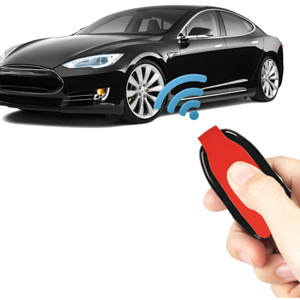 Silikoninen avaimenperän suojakuori, auton avaimen suojakuori, yhteensopiva Tesla Model 3:n kanssa, malli: punainen 31