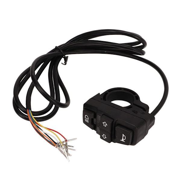 36V 48V Elcykel Lys Horn Switch IP54 Vandtæt Kontrol Switch til 22,2 mm Styr Motorcykler Elcykler Scootere