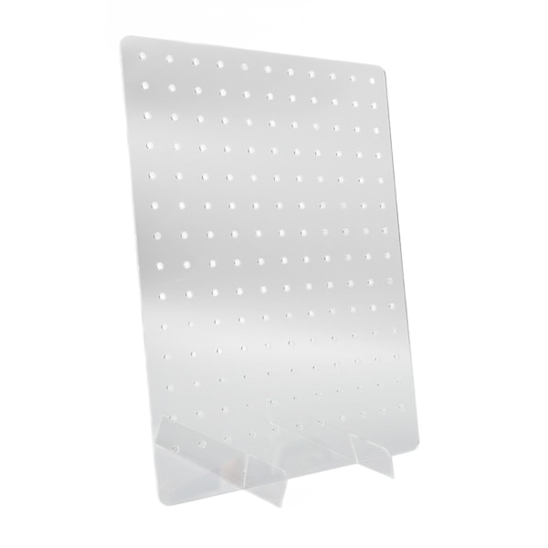 Akryl Pegboard Displaystativ Transparent Smykkeorganisering Håndverksshow Pegboard Stativ for Øredobber