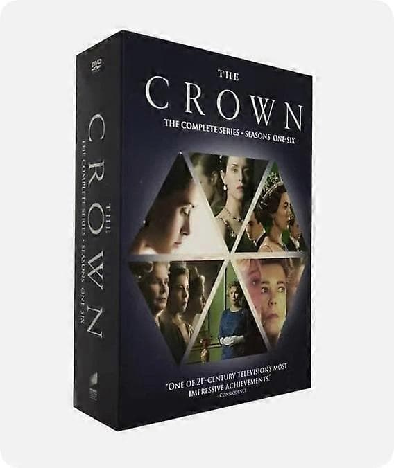 【NX】The Crown Sæsoner 1-6 Samling [DVD, 24-disc, Boxed] kun på engelsk