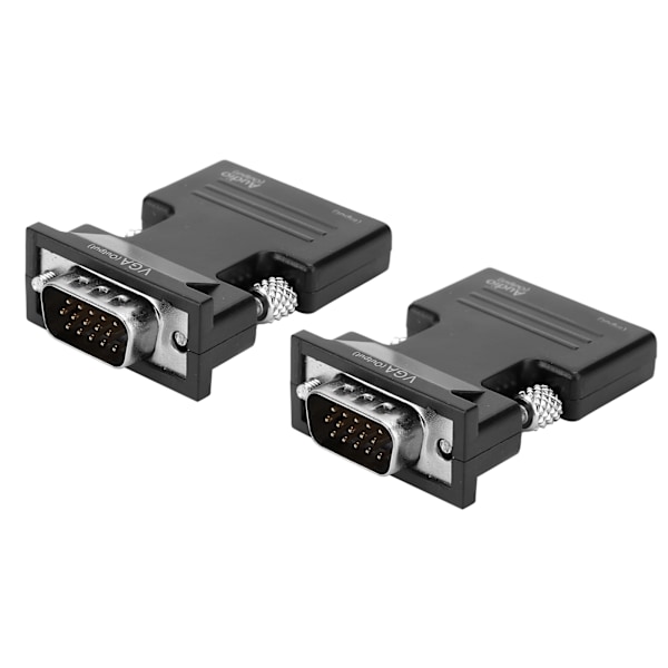 2st 1080P För HDMI till VGA-omvandlare med Videokonverterare Datorkabeladaptrar