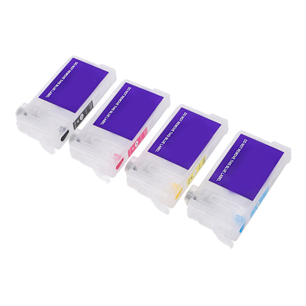 4 stk blækpatroner Refill Chipless til T802XL1 T802XL2 T802XL3 T802XL4 udskiftning af printer