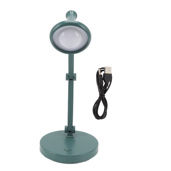 LED Bordslampa 2 Lägen Ljusstyrka Justerbart Stativ Modern Ögonvänlig Lampa för Studier Sovsal Grön