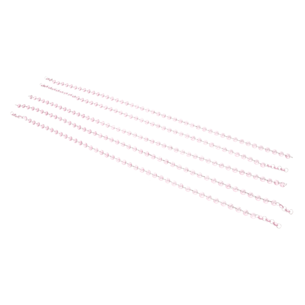 5 stk Akryl Krystal Girlander Stærk Forbindelse Elegant Multifunktionel Krystal Perle Girlander til Bryllupslysekroner Rosa