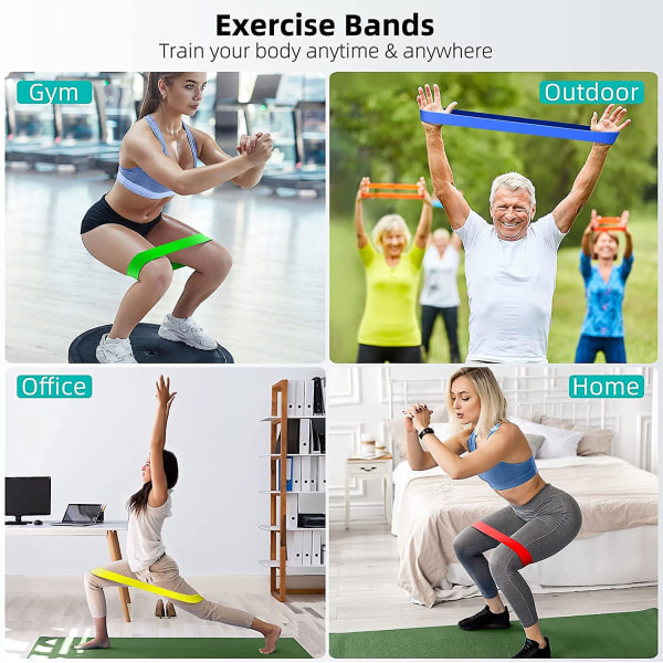 5 stk modstandsbånd til træningstræning til voksne stretchbånd