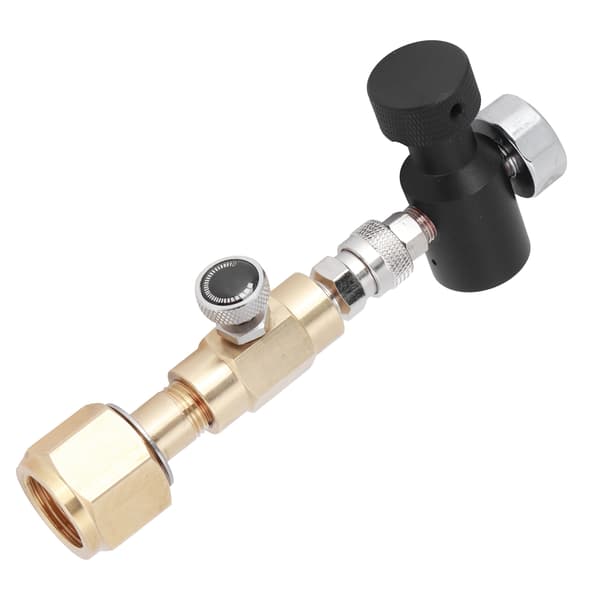 CO2-cylinderpåfyldningsadapter W21.8-14 med udløserventil ASA 1500PSI trykmåler