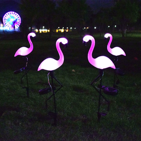 Solar Flamingo Ground Light Puutarha Piha Nurmikko Maisemavalo, Yksi Flamingo