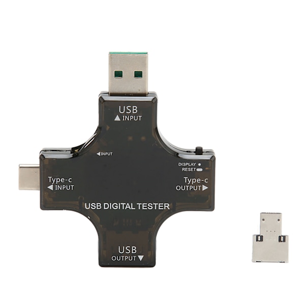 USB-C Jännitevirranmittauslaite LCD-näyttö Korkea tarkkuus USB Type C Micro USB Värillinen testaaja 3,6‑32V 0‑5,1A