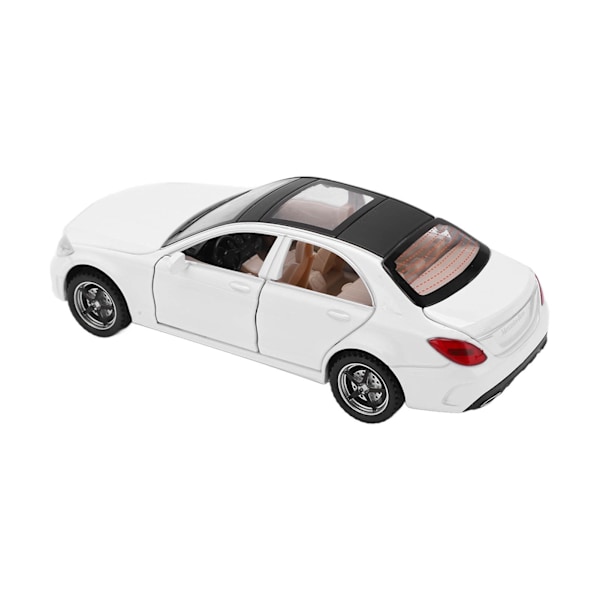 1/32 Legering Die-Cast Modellbilar Dragbil Leksak med Ljud och Ljus för Pojkar och Flickor Present Vit