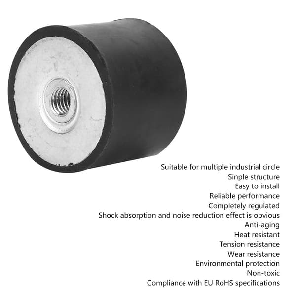 4 stk. Ikke-giftig gummi antivibrationsbeslag Bobbin Isolator Dæmper (DD40*30 M10)