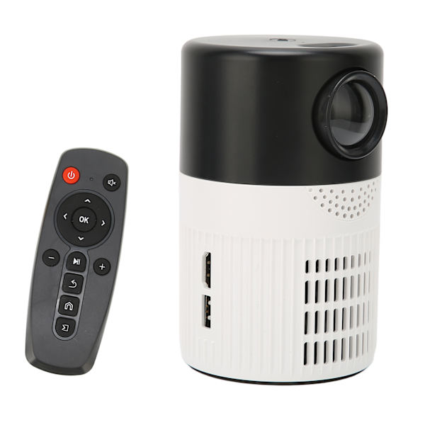 Miniprojektor HD 1080P Kannettava Elokuvaääni Dual Fan Cooling Elokuva Projektor DVD:lle 100V-240V Musta Valkoinen AU-liitäntä