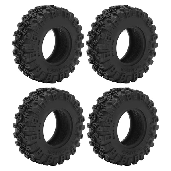 4 kpl Kumirenkaat Kestävä Musta RC-Auton Renkaat Axial SCX24 AXI00002:lle SCX24 AXI00001:lle SCX24 AXI90081 1/24 RC-Autolle