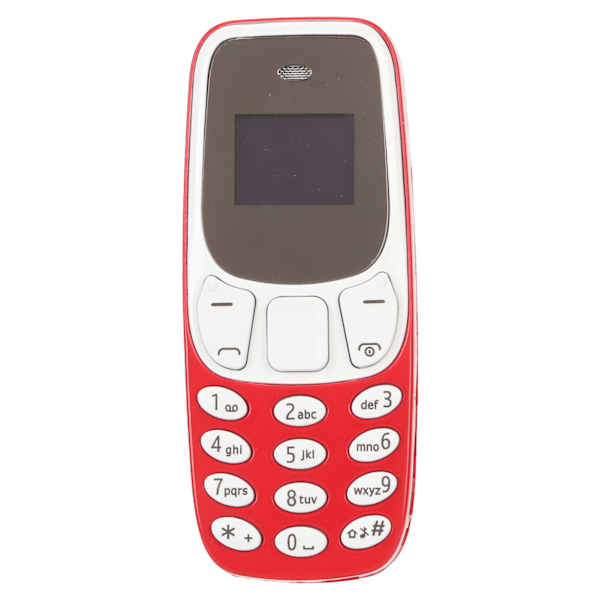 Maailman pienin puhelin Hands Free Bluetooth-soitin Dual SIM-kortti Lukitsematon GSM 2 in 1 Mini-matkapuhelin Punainen