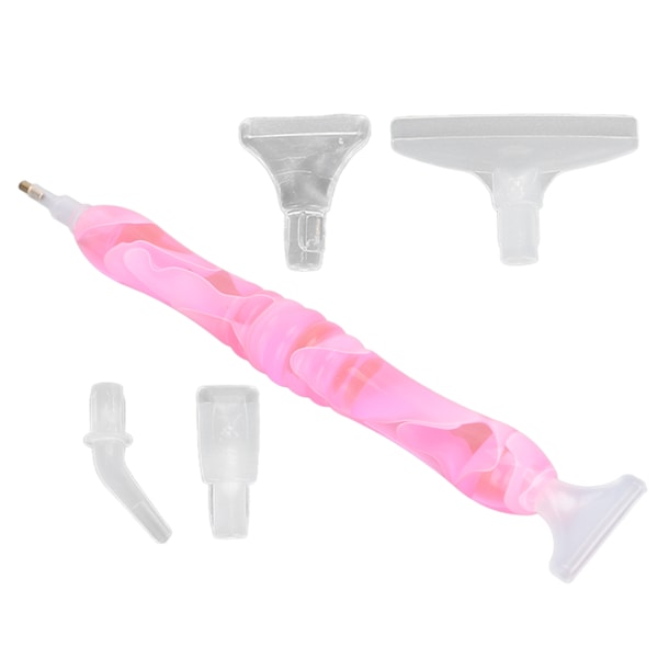 Rhinestone-malepensel Bærbar neglekunst DIY Rhinestone Drill Pen Picker med erstatningstips Rosa