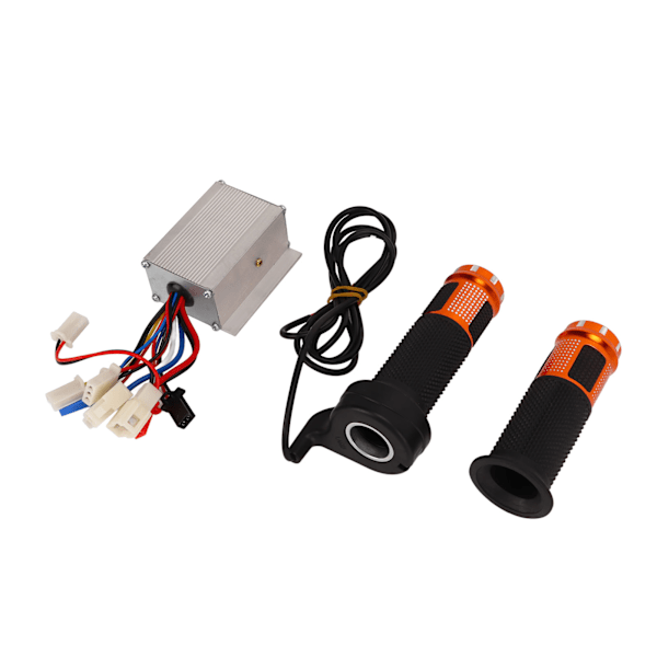 12V 250W Harjattu Ohjain Sitruunankeltainen Kaasukahva Twist Grip Set Sähköpyörille Kolmipyörille Moottoripyörille