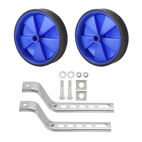 2st justerbar träningssidohjul stabilisator för barn 12-20" cykelbalans (blå)