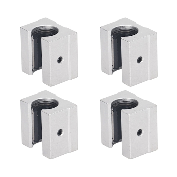4 st linjärt kullager glidblock SBR12UU aluminiumlegering öppet linjärt lager glidenhet