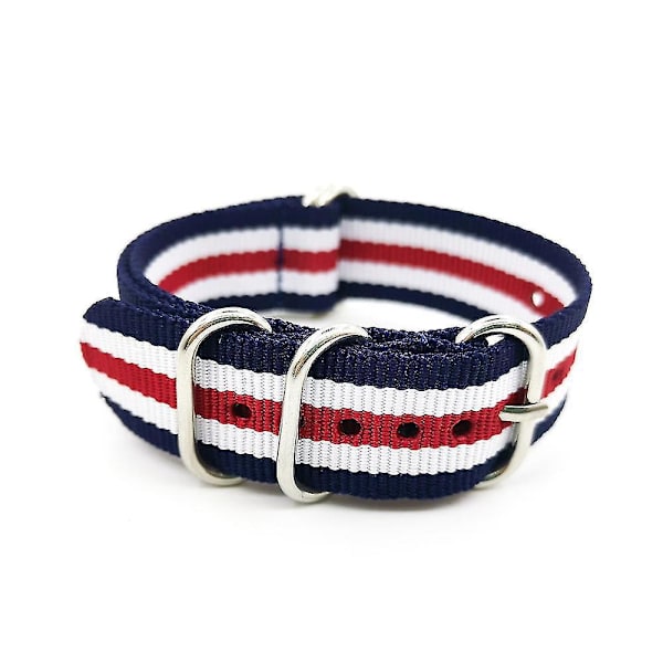 Nylon klokkearmbånd 18mm 20mm 22mm 24mm Army Sports stoff armbånd for 007 James Bond klokke - Fargerik