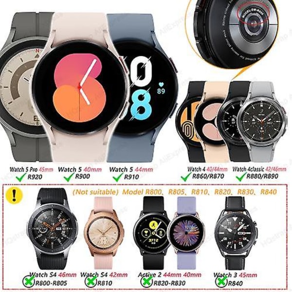 Lämplig för inga luckor Titan metallrem för Samsung Galaxy Watch 5 Pro 45 mm 40 mm 44 mm bälte Watch Band för Samsung Watch4 Classic 46 mm 42 mm Watch Str Black R910 Watch 5 44mm