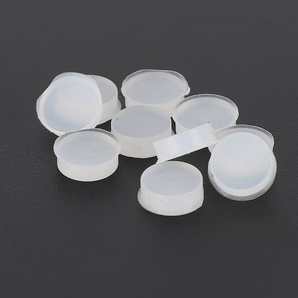 10 stk gummifløytehullplugger Erstatningssett Musikkinstrumenttilbehør 7x2,5mm Transparent CF99