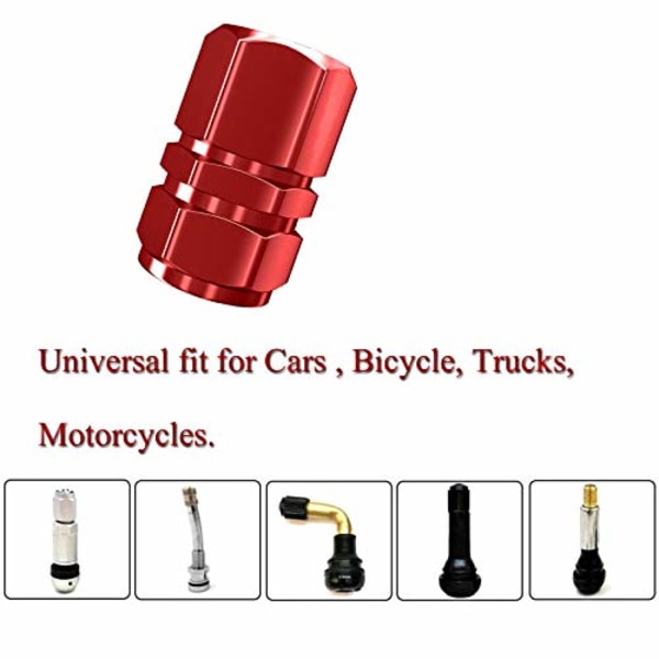 4st Bildäck Ventillock, Aluminiumlegering Metall Cykel Car- Caps Covers