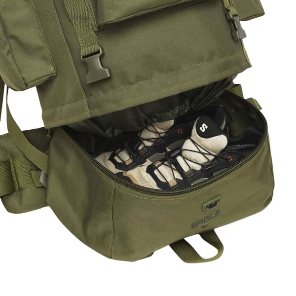 Tactical Backpack, Eagle Green, 70L Capacity 1550