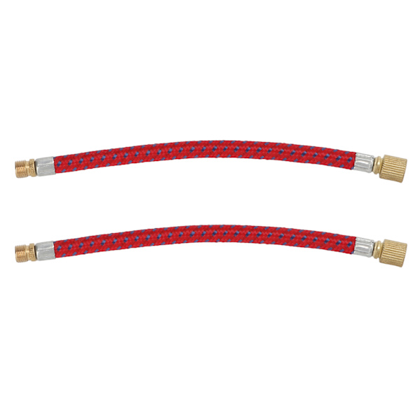 2 stk Sykkelpumpe Forlengelsesslange Øker Lengden med 16,6 cm/6,5 tommer Nylon Kobbermaterialer Dobbelventil Design Oppblåsingsrør