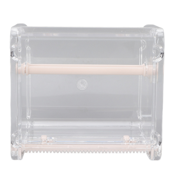 Genomskinlig Multi Maskering Tejp Cutter Dispenser Synlig Roll Tape Hållare för Hemmakontoret SchoolBeige