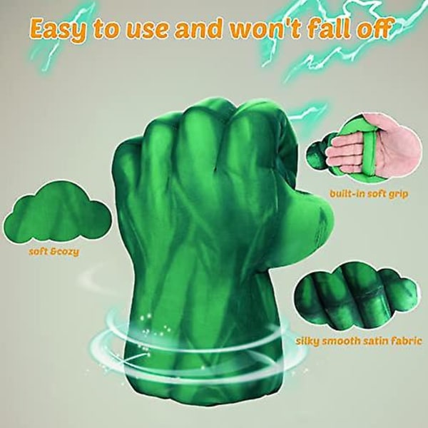 Superheltleker Utrolig Smash Fists Utrolige hansker Boksehansker for småbarn gutter og jenter,grønn