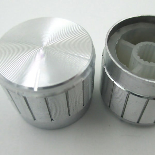 Switch Knap Potentiometer Lås Aluminiumlegering Lyd Roterende Volumenkontrol Gulvlampe Knap Hvid