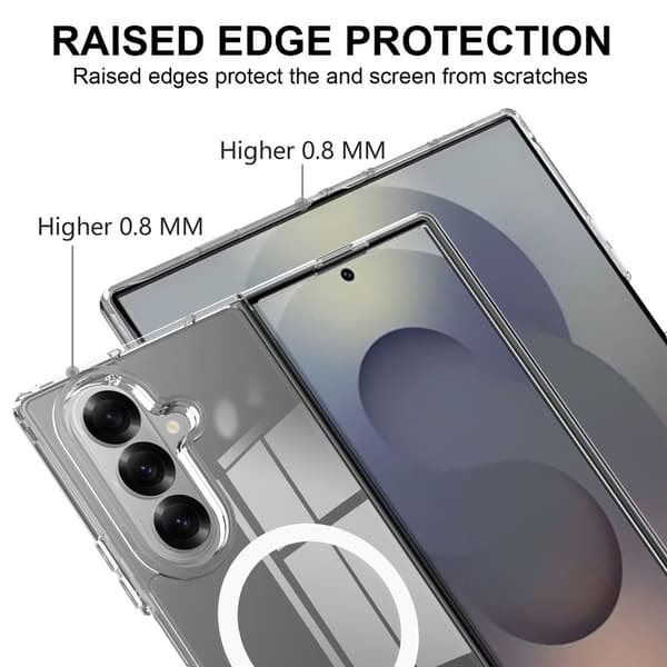 Compatible with Samsung Z Fold7 Transparent TPU Case - Transparent Transparent transparent