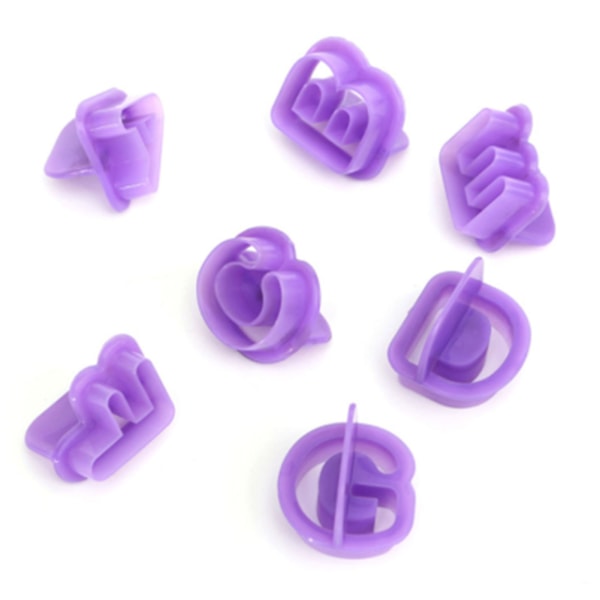 40 stk tall Alfabetiske kake-sjablonger Semiotiske matkvalitets Plast Cake Topper Dekorative fyllinger for hjemmebaking