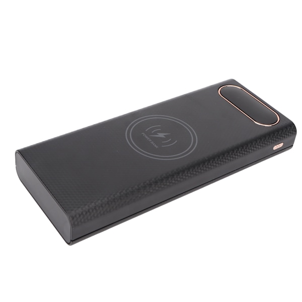 8x21700 Batteri Powerbank Etui Hurtiglading 22,5W DIY Powerbank Boks 15W Trådløs lading 21700 Batterikasse Svart